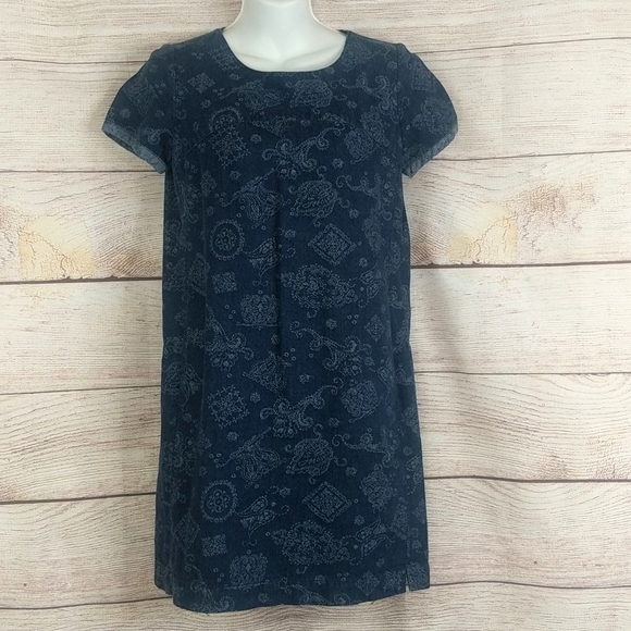Master Max blue shift dress sz 38 /8 - Picture 1 of 10